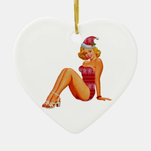 ugly christmas sweater pin up ceramic ornament