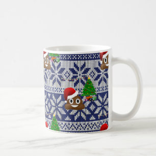 ugly Christmas sweater poop emoji Coffee Mug