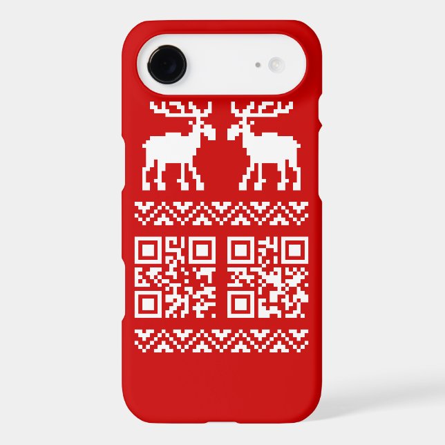 Ugly Christmas Sweater QR Code Happy New Year ! (Back)