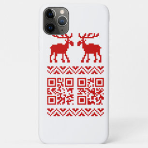 Ugly Christmas Sweater QR Code Happy New Year ! iPhone 11 Pro Max Case