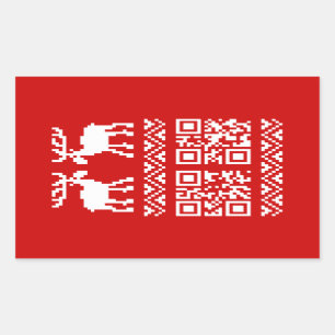 Ugly Christmas Sweater QR Code Happy New Year ! Sticker