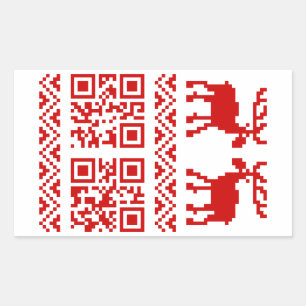 Ugly Christmas Sweater QR Code Happy New Year ! Sticker
