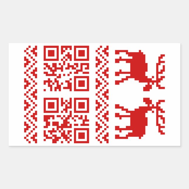 Ugly Christmas Sweater QR Code Happy New Year ! Sticker (Front)
