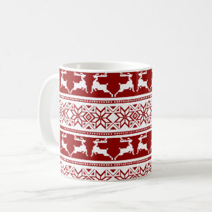 Ugly Christmas Sweater Reindeer Coffee Mug