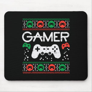 Ugly Christmas Sweater Retro Video Game Xmas Boys Mouse Pad