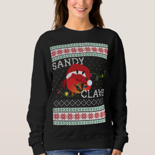 Ugly Christmas Sweater Sandy Claws Crab Lovers Fun