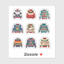 Ugly Christmas Sweater Sticker Sheet