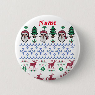 Ugly Christmas Sweater-Style Thunder_Cove 2 Inch Round Button