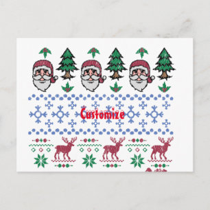 Ugly Christmas Sweater-Style Thunder_Cove Postcard