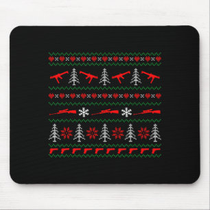 Ugly Christmas Sweater Tactical Merry Christmas  Mouse Pad