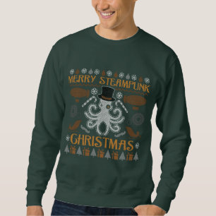 Ugly Christmas Sweater Top Hat Octopus Sweatshirt