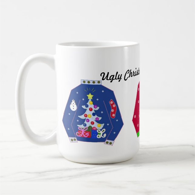 Ugly Christmas Sweaters Coffee Mug (Left)