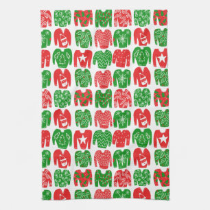 Ugly Christmas Sweaters Holiday Pattern Kitchen Towel