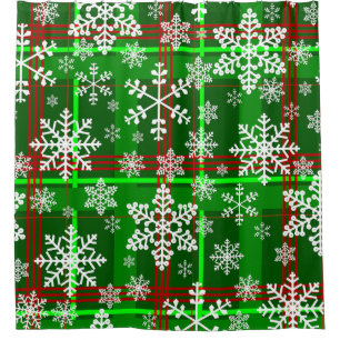 ugly christmas tartan plaid snowflakes