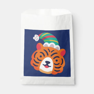 ugly christmas tiger santa claus favour bag