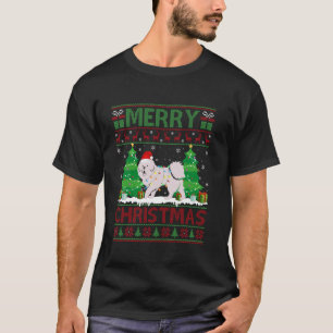 Ugly Christmas Tree Lighting Tibetan Mastiff Dog U T-Shirt