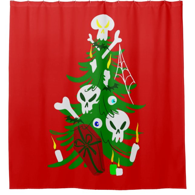 ugly christmas tree skull coffin (Front)