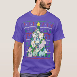Ugly Christmas Unicorn Christmas Tree  T-Shirt