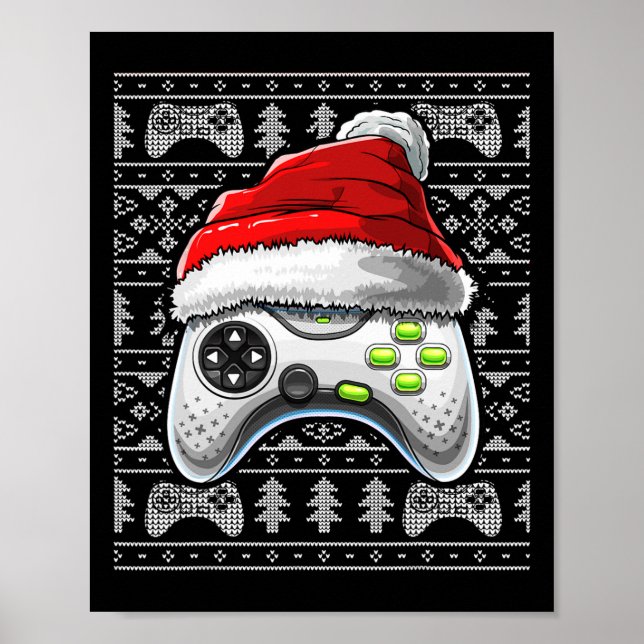 Ugly Christmas Video Game Controller Christmas Gam Poster (Front)