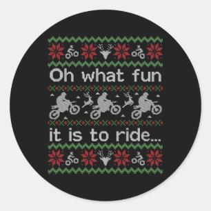 Ugly Dirt Bike Motorcycle Classic Round Sticker