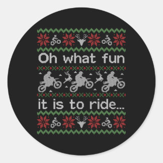 Ugly Dirt Bike Motorcycle Classic Round Sticker