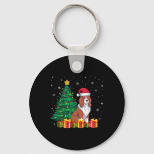 Ugly Drever Santa Hat Christmas Lights Dog Lover X Keychain