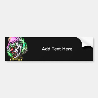 Ugly Evil Clown Bumper Sticker