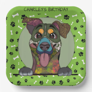 Ugly face Entlebucher Mountain Dog birthday   Paper Plate