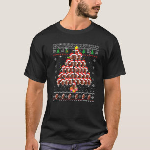Ugly Football Ball Santa Hat Tree Christmas  Xmas  T-Shirt