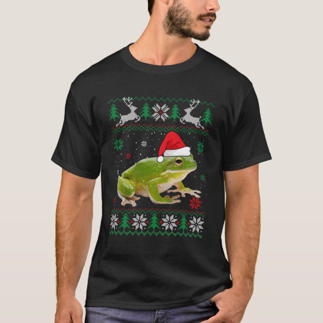 Ugly Frog Santa Animals T-Shirt (Front)
