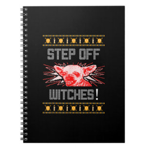 Ugly Halloween Sweater Chihuahua Step Off Witches Notebook