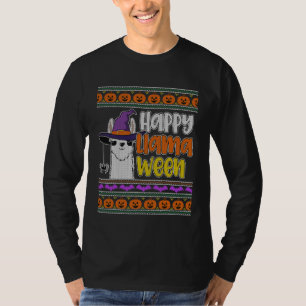 Ugly Halloween Sweater Style Llama Happy LlamaWee