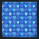 Ugly Hannukah Sweaters Cute Holiday Pattern Bandana<br><div class="desc">Enjoy this whimsical pattern on this colourful bandana.
 
 You can always add your own text. Let me know if you'd like something custom made. 
 
 If you buy it,  thank you! Be sure to share a pic on Instagram of it in action and tag me @shoshannahscribbles :)</div>