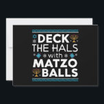 Ugly Hanukkah Deck Hall With Matzo Ball Chanukah Invitation<br><div class="desc">Ugly Hanukkah Deck Hall With Matzo Ball Chanukah Jewish Gift</div>