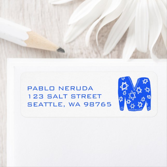 Ugly Hanukkah Sweater Cute CUSTOM Mailing Address (En situation)