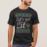 Ugly Hanukkah Sweater Lets Get Lit Menorah Jewish<br><div class="desc">Ugly Hanukkah Sweater Lets Get Lit Menorah Jewish.</div>