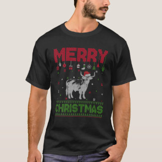 Ugly Holiday Sweater Christmas Funny Highland Cow 