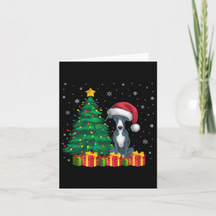 Ugly Italian Greyhound Santa Hat Christmas Lights  Card
