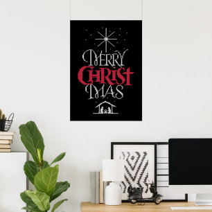 Ugly Knit Christmas Sweater Christian Christmas Poster