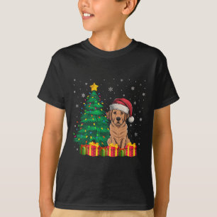 Ugly Labrador Santa Hat Christmas Lights Dog Lover T-Shirt