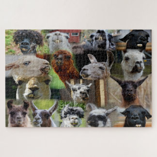 Ugly Llama Photo Collage 16 Pictures Jigsaw Puzzle