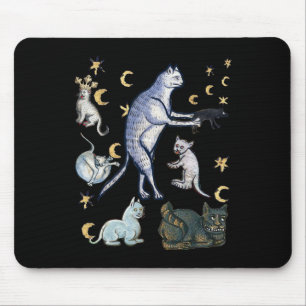 Ugly Medieval Cats Mouse Pad