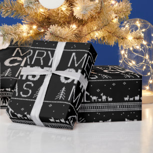 Ugly Merry Christmas Sweater Knit Christian Jesus Wrapping Paper