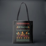 Ugly Merry christmas sweater riding a bike Tote Bag<br><div class="desc">Merry Christmas holidays are coming and gifts are waiting for you. Everyone deserves a holiday and this artwork makes it easy to express it. This is the perfect design for those who love their holidays. Wear this shirt or hoodie around the house, give it as a gift, or share it...</div>