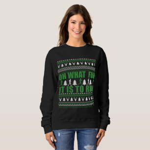 Ugly Merry Christmas sweater running run
