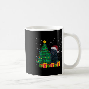Ugly Newfoundland Santa Hat Christmas Lights Dog L Coffee Mug