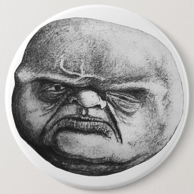 Ugly Ogre 6 Inch Round Button (Front)