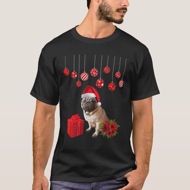 Ugly Pug Santa Funny Christmas 2020 Costume For Do T-Shirt (Front)