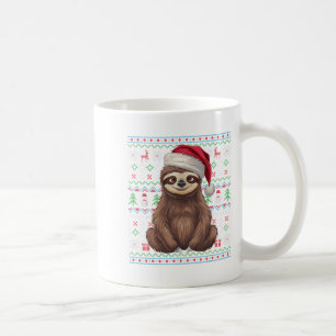 Ugly Sloth Lovers Xmas Sweater Santa Christmas  Coffee Mug