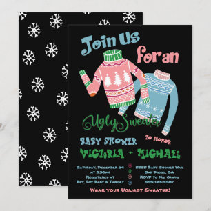 Ugly Sweater Baby Shower Invitation